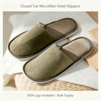 Chaussons d'hôtel jetables écologiques antidérapants avec semelle EVA personnalisable pour spa, intérieur, location de vacances, maison d'hôtes, séjour chez l'habitant