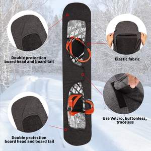 Échantillon gratuit : Housse de snowboard réglable en néoprène avec bandoulière, logo personnalisé, protection souple pour planche, produits - Product Image 4