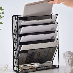Estante Metálico de Cinco Niveles para Almacenamiento de Periódicos y Revistas, Organizador de Documentos, Estantería Colgante para Libros - Product Image 4