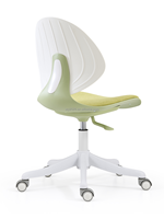 Chaise pivotante pour dortoir étudiant avec vérin à air à trois positions et roulettes silencieuses en plastique écologique testées BIFMA