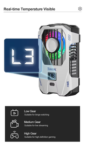 Dissipateur Magnétique pour Téléphone avec Ventilateur RGB et Affichage Numérique, <span class=keywords><strong>Radiateur</strong></span> Portable et Léger pour Téléphones/Tablettes/iPad - Product Image 4