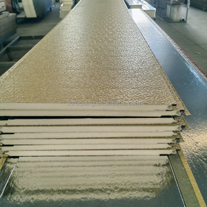 Design moderno in acciaio metallo pannello intagliato isolamento e isolamento termico pannello Sandwich materiali da costruzione per l'uso in edifici - Product Image 3