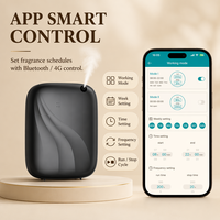 Diffuseur d'arômes sans eau 400 ml, couverture 500-1000 m³, machine à parfum avec contrôle Bluetooth 4G, fixation murale pour hall