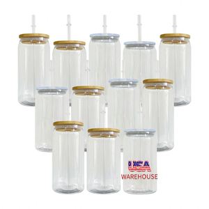 Vaso de Plástico Transparente de 16oz/20oz, Libre de BPA, Irrompible, para Niños, con Tapa de Bambú y Pajita, para Cerveza y Refrescos, Disponible en Almacén de EE. UU. - Product Image 2