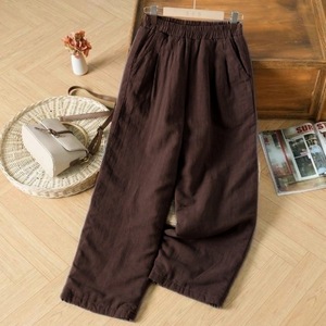Women's Cotton Linen Wide Leg <b>Pants</b> Loose Casual Long <b>Pants</b> Autumn Winter Style - Product Image 4