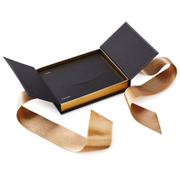 Luxe rigide double porte fermeture A4 livre forme carton papier cadeau lettre stockage carte emballage boîte pour ordinateur portable avec serrure