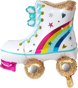 Colorful Roller Skate Foil Balloon, Metallic Retro 80s for <b>Kids</b> Birthday & Disco Party Supplies - Product Image 1