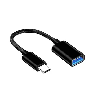 C设备类型C至USB 2.0 OTG电缆适配器转换器，带铝制外壳USB C至A电缆