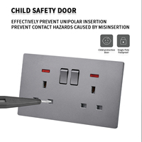 KLASS Interrupteurs et prises murales 5 broches standard britanniques les plus vendus pour la maison, 2 ports USB, 16A/20A, garantie 10 ans, IEC pour