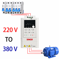 Convertisseur VFD monophasé triphasé, onduleur connecté au réseau, limiteur de fréquence, convertisseur DC-DC pour application moteur, 380V nominal