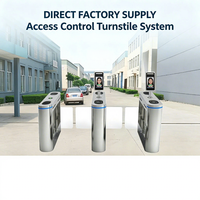 Torniquete Automático con Barrera Abatible, Control de Acceso por Tarjeta RFID, Puerta de Seguridad para Peatones, para Entrada de Oficinas, Vestíbulos y Tiendas