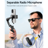 Stabilisateur à trois axes ultra-stable, suivi du visage, support de téléphone pour diffusion en direct, stabilisateur de téléphone portable, anti-vibration, bâton de selfie