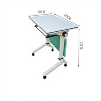 Bureau d'étudiant moderne et minimaliste en métal, pliable, écologique, durable, réglable en hauteur pour la maison, le bureau et la salle à manger