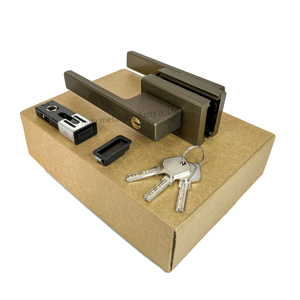 Venta directa de fábrica, cerradura central moderna de doble puerta para tienda de oficina, puerta corredera de vidrio de aluminio - Product Image 5