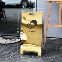 Cadre en acier inoxydable et en aluminium personnalisé double face support de sol extérieur panneau publicitaire commercial résistant aux UV durable