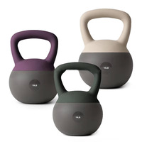 Kettlebell en caoutchouc PVC de haute qualité avec logo personnalisé en gros, équipement de fitness