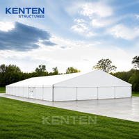 Abri de stockage modulaire pour entrepôt KENTEN, abri de chantier, tente industrielle de 500 mètres carrés, bâtiment d'atelier professionnel