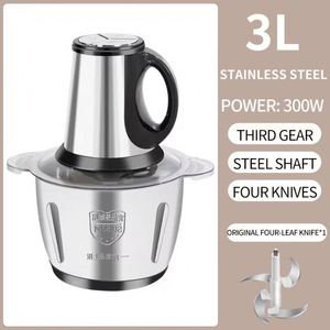 Home Kitchen Chopper Food <b>Grinders</b> 3L Electric Stainless Steel Home Kitchen Meat <b>Grinder</b> Slicer <b>Small</b> Automatic Food Chopper - Product Image 3