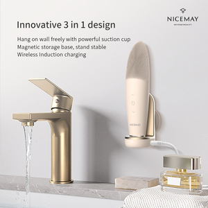 IPX 7 impermeável Silicone <span class=keywords><strong>Face</strong></span> Scrubber recarregável Handheld Skin Care Massagem Escova para limpeza profunda e esfoliação - Product Image 3