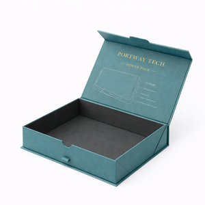 Caja Rígida Magnética Plegable de Alta Calidad con Laminado Brillante/Mate y Grabado en Relieve para Empaque de Auriculares y Accesorios Electrónicos - Product Image 1