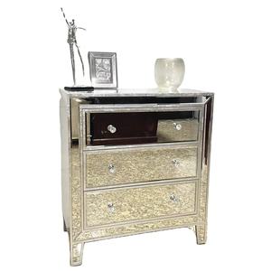 Cassetto a specchio in altezza regolabile moderno comodini moderni mobili per la casa comodino di lusso comodino appartamento schiacciato - Product Image 1