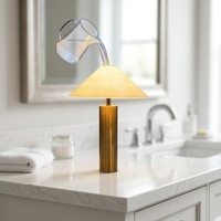Lampe de table LED à charge sans fil, lumière d'ambiance rechargeable et à intensité réglable pour table de restaurant