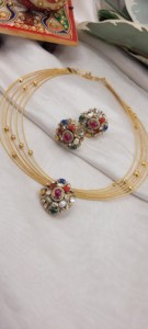 Ensemble de bijoux de la meilleure collection, collier Kundan plaqué or traditionnel, ensembles de bijoux de mariage traditionnels - Product Image 3