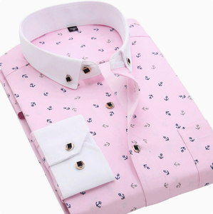 Nueva <span class=keywords><strong>Camisa</strong></span> Casual <span class=keywords><strong>a</strong></span> <span class=keywords><strong>Cuadros</strong></span> para Hombre, Estilo Coreano, Cuello Cuadrado, <span class=keywords><strong>Manga</strong></span> <span class=keywords><strong>Larga</strong></span>, Corte Entallado, Estampada, Combinable con Todo - Product Image 4