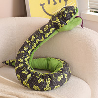 CHIQUE Simulé drôle python marionnette peluche python doré oreiller effrayant drôle farce gants