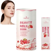 Poudre de Glutathion à Boire avec Collagène, Lait de Beauté Éclaircissant pour la Peau, Supplément Antioxydant, Saveur Fraise, Vente en Gros