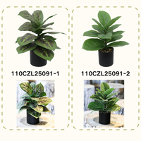 Approvisionnement direct d'usine vert Faux en pot bonsaï plante Tropical Taro calathée artificielle pour bureau à domicile salon Art décor