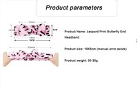 Bandeaux élastiques en flanelle douce à motif léopard avec logo personnalisé pour maquillage, respectueux de la peau, accessoires capillaires pour femmes, vente en gros