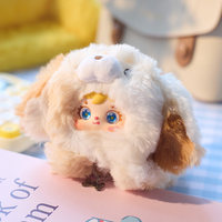 Tiktok vente chaude bébé trois Samuel San Xiao Mao chiot être bonne série boîte aveugle 6 pièces mignon peluche porte-clés jouets pour cadeaux