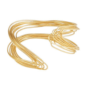 Ins Trendy Wire Wrapped Geometric Hollow Open Metal Bangle European American Statement Women Foot Ankle <b>Cuff</b> Jewelry - Product Image 6