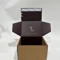 Boîte d'expédition en carton ondulé personnalisée avec fermeture éclair autocollante et bande de déchirement pour le commerce électronique