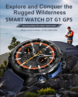 Reloj Inteligente DT G1 con GPS, Brújula, Altímetro, Llamadas por Bluetooth, Batería de 860 mAh, Reloj Inteligente Deportivo para Hombre DTG1, Pantalla AMOLED HD para Mujer