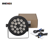 SHEHDS 18x18W RGBWA UV 6in1 Par LED Aluminium Alloy Stage Wash Light DMX512 Flat Par untuk Acara Gereja DJ