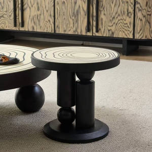 Modern French <strong>TV</strong> <strong>Stands</strong> <strong>Retro</strong> Cream Solid Wood Storage Cabinet Home Furniture Living Room <strong>TV</strong> <strong>Stand</strong> and Coffee Table Set - Product Image 5