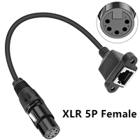 Câble adaptateur XLR 5 broches RJ45 - Adaptateur convertisseur XLR 5 broches femelle vers RJ45 femelle DMX (30 cm/12 pouces)