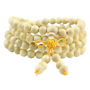 Golden Bamboo Prayer Beads 108 Beads 6mm Diameter Fish Roe Pattern Solid Bamboo <b>Bracelet</b> Necklace Hangzhou Origin - Product Image 5