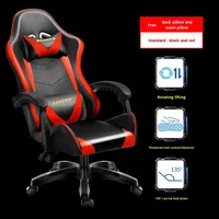 Chaise de jeu 835E-Sports en cuir, chaise d'ordinateur pour cybercafé, confortable pour une longue utilisation, réglable, ergonomique, pour bureau