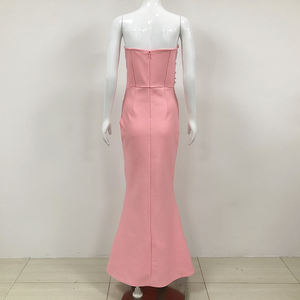 <span class=keywords><strong>Abbigliamento</strong></span> all'ingrosso da <span class=keywords><strong>donna</strong></span> di fascia alta senza spalline perle con perline abiti da sera Club - Product Image 6