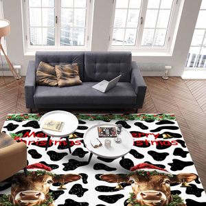 Noël bétail hiver Animal neige tapis antidérapant rouge noir Plaid noël pour chambre salon décor à la maison en Stock - Product Image 5