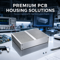 Kotak Proyek Elektronik Mini PC, Casing Kustom CNC Aluminium Ekstrusi, Desktop Mini ITX, Set Top Aluminium, Casing Mini PC Aluminium