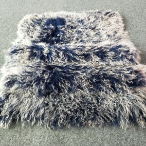 Tapis en vraie fourrure d'agneau de mouton de mongolie, pour couverture, assiette, bouclée, en fourrure de chèvre, Long, - Product Image 6