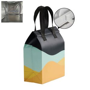 Sac isotherme de grande taille de haute qualité, non tissé, jetable, thermique, avec fermeture autocollante pour le stockage des aliments de pique-nique - Product Image 1