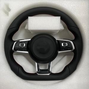 Volante Deportivo de Cuero Personalizado para Volkswagen Golf 7 MK7 Mk7.5 GTI Scirocco Polo GTS <span class=keywords><strong>R</strong></span> <span class=keywords><strong>Line</strong></span> JETTA - Product Image 1