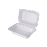 Boîte alimentaire jetable biodégradable en papier avec couvercle 9 pouces, conteneur rond pour repas à emporter de qualité alimentaire et écologique, OEM/ODM