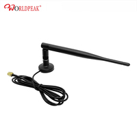 Antenne magnétique 2,4 GHz 5 dBi avec connecteur SMA mâle pour routeur WiFi, couverture du signal, montage omnidirectionnel sur bureau