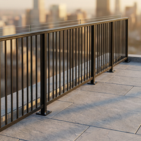 Rampe tubulaire en acier inoxydable anti-corrosion, étanche et résistante à la rouille pour extérieur, villa, balcon, escalier, clôture, balustrade, installation facile